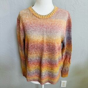J Crew Factory Multicolored Crewneck Sweater